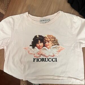 Fiorucci pink cropped t shirt